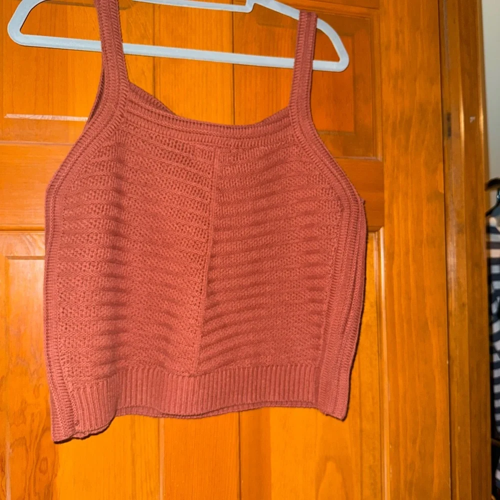 Rust Knit Tank Top - Picture 1 of 2